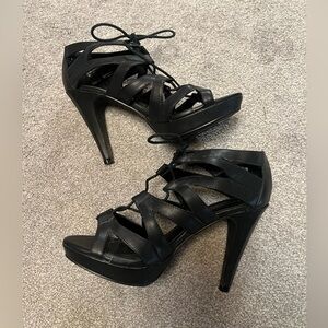 Chinese Laundry black strappy high heels